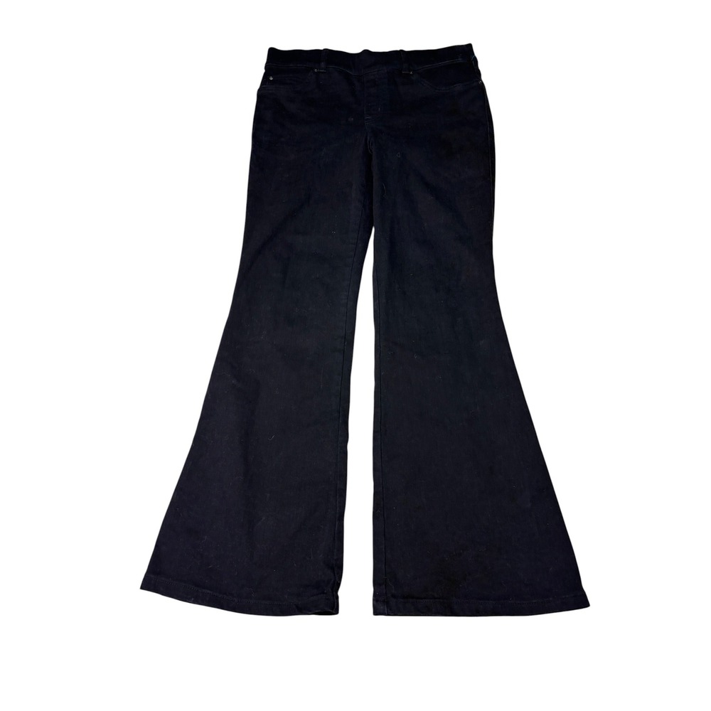 SPANX 20326Q Petite‎ Flare in Clean Black Pull-on Stretch Jeans  L 31X29 Petite